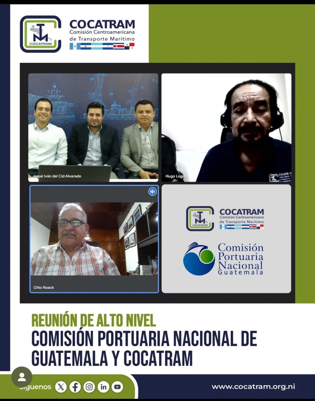 Reunión de alto nivel entre Comisión Portuaria Nacional de Guatemala (CNP) y COCATRAM
