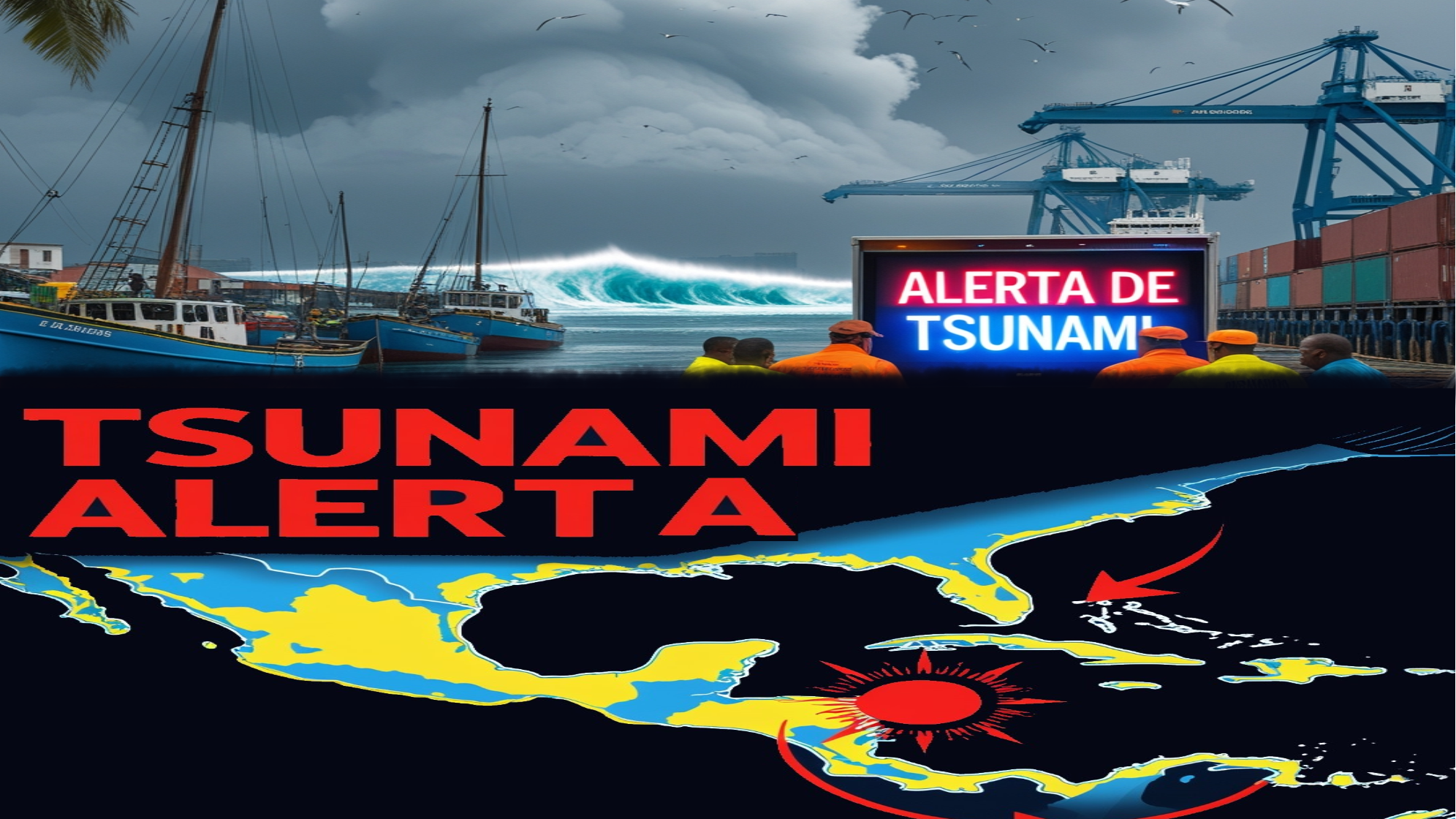 Embarcaciones pequeñas deben permanecer en puerto durante las próximas 72 horas por oleaje peligroso; autoridades confirman alerta de tsunami en República Dominicana tras fuerte sismo en el Caribe