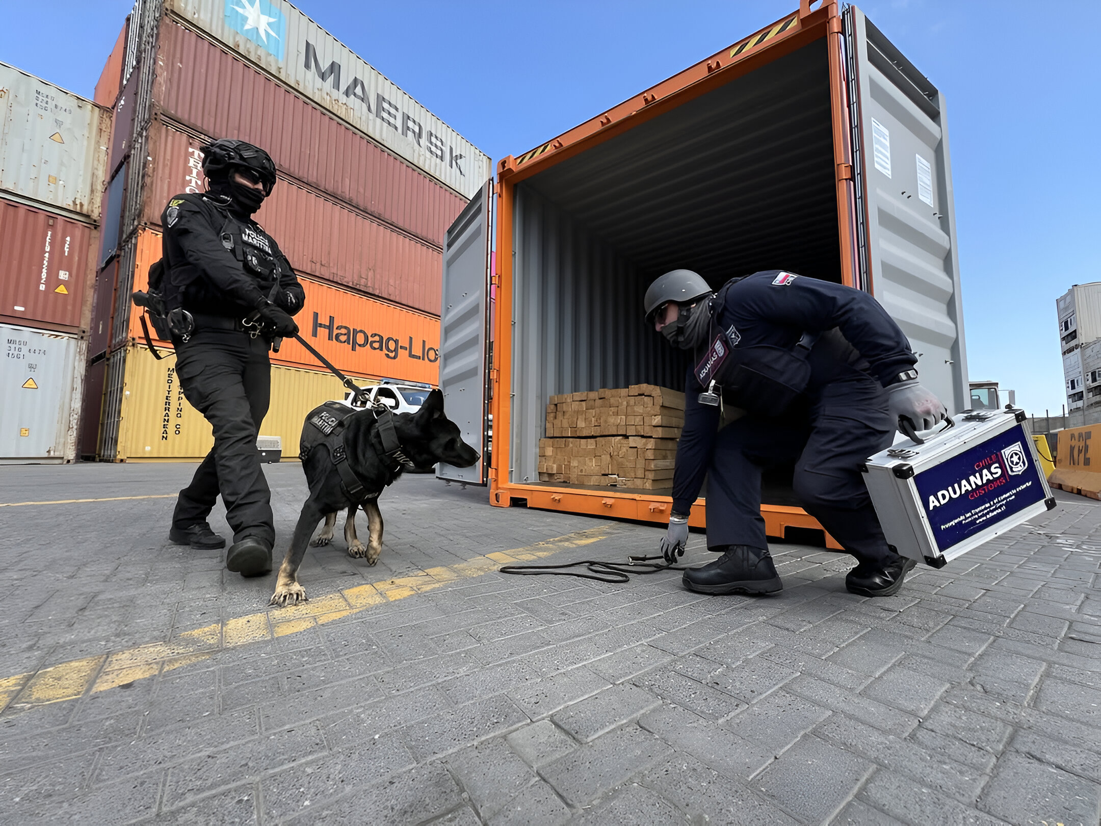 Simulacro conjunto contra el crimen organizado en el puerto de San Vicente