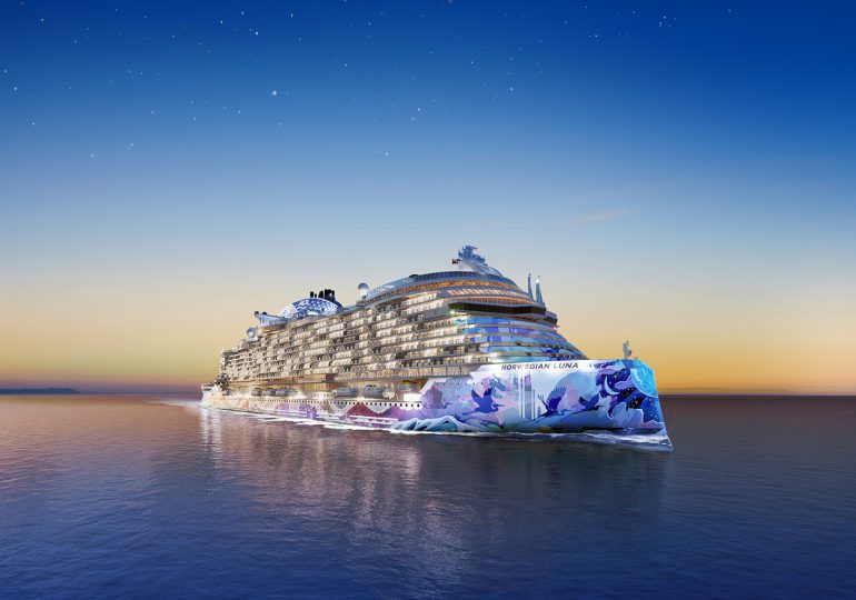 Llega imponente crucero Norwegian Aqua a Taíno Bay