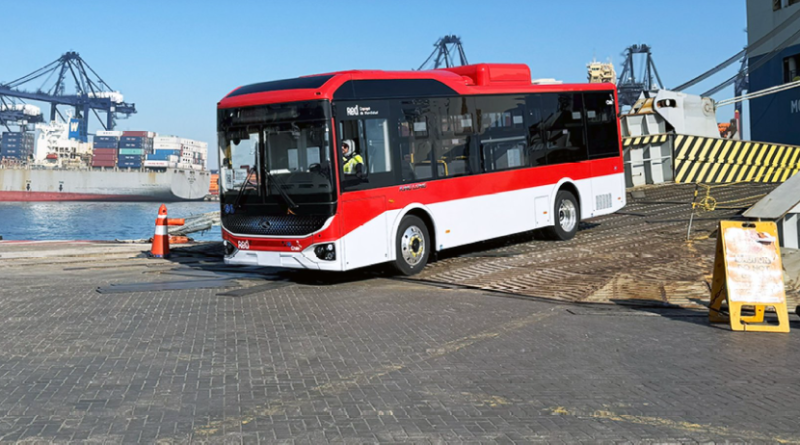DP World San Antonio recibe 121 buses eléctricos que reforzarán el transporte público en Copiapó
