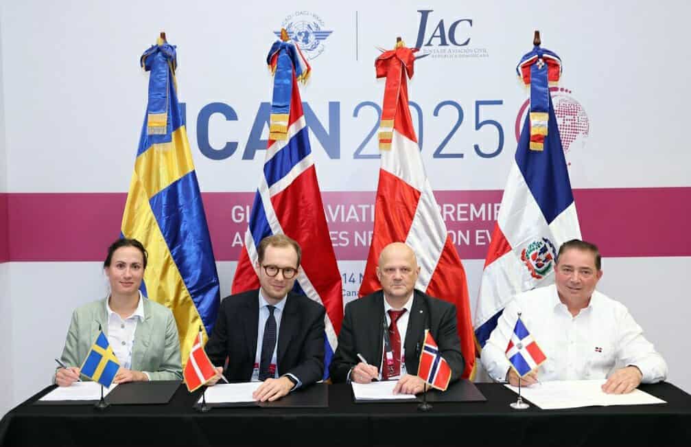 RD y Escandinavia firman histórico Acuerdo de Servicios Aéreos durante ICAN 2025