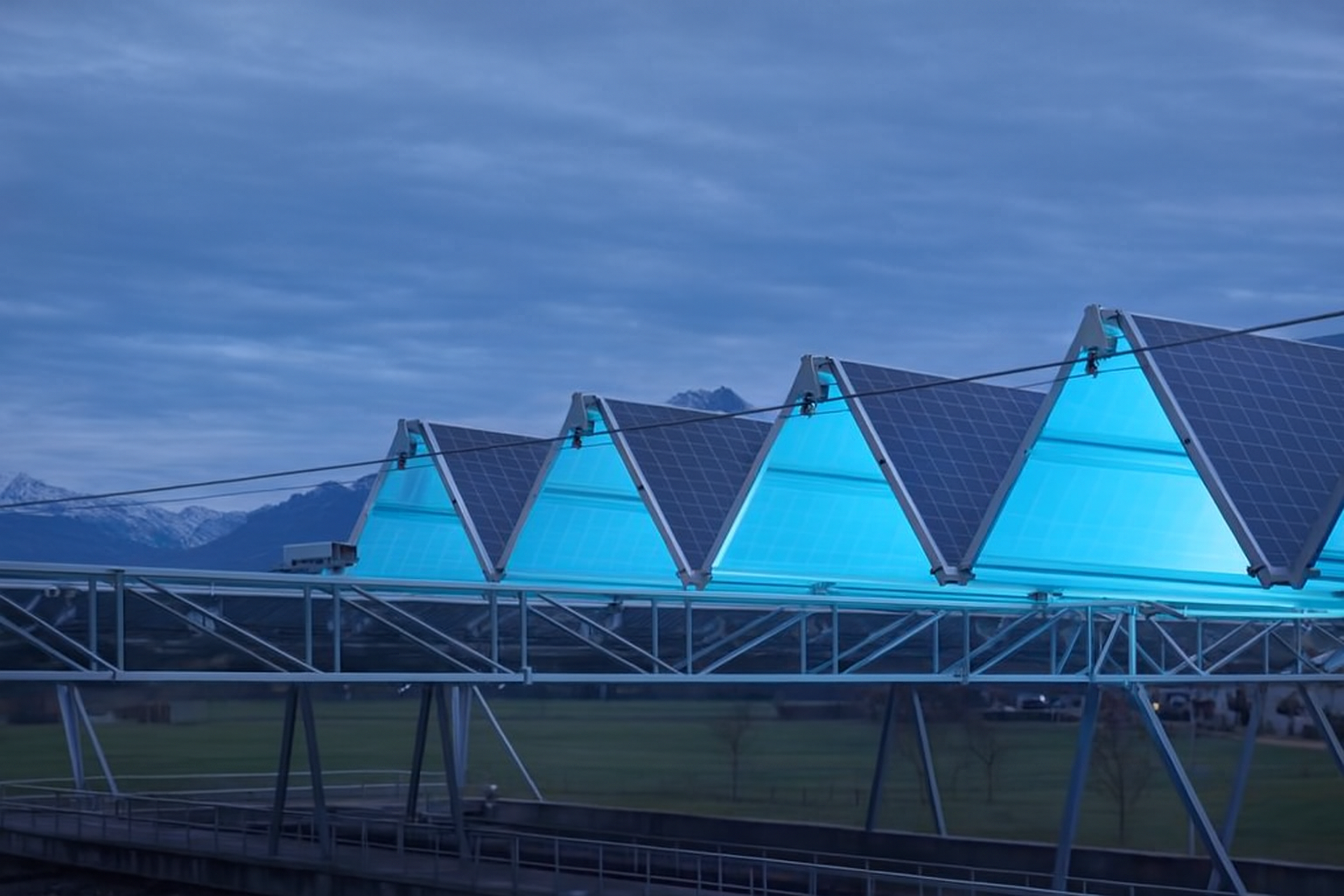 Suiza inaugura el techo solar plegable más grande del mundo.