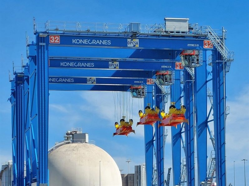 OPCSA moderniza el Puerto de Las Palmas con cuatro nuevas grúas híbridas de Konecranes