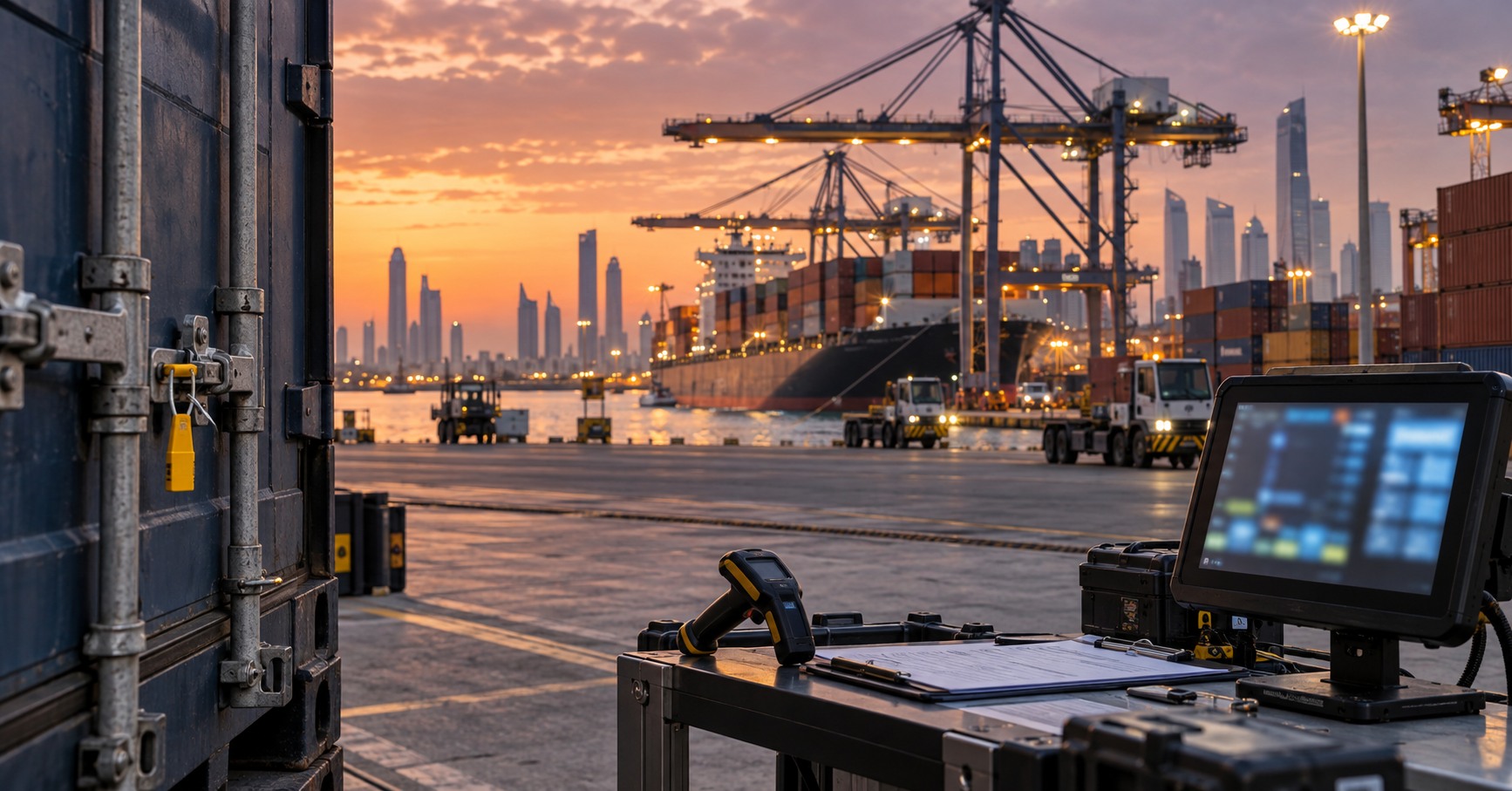 Control digital previo a la carga en una terminal de contenedores