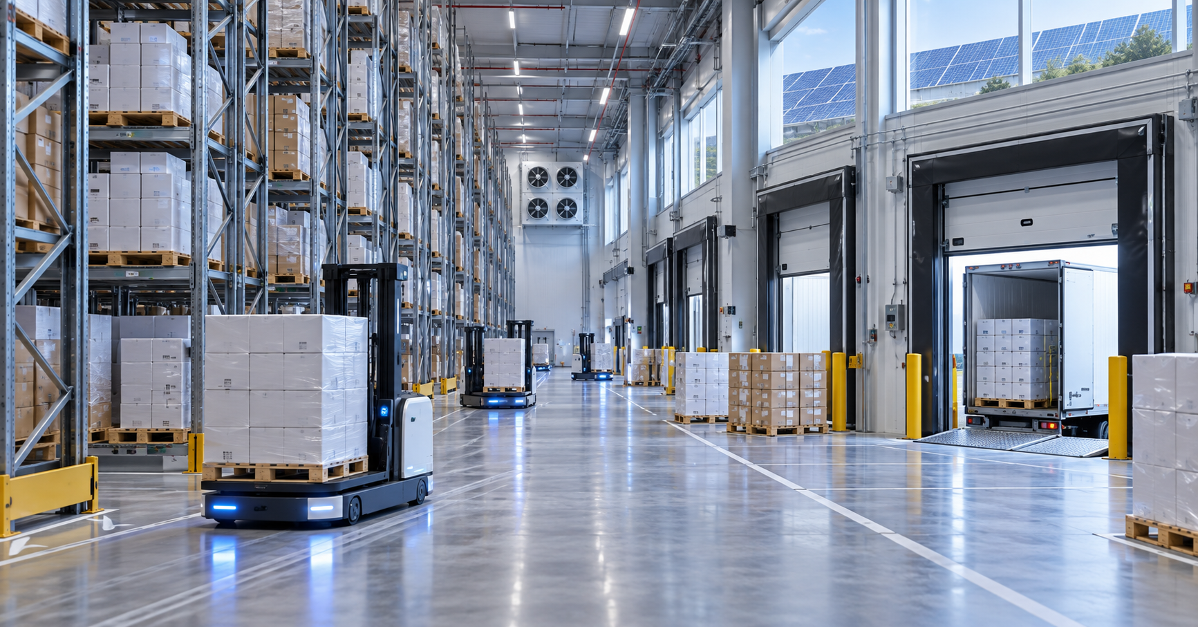 Almacén farmacéutico automatizado con zonas refrigeradas