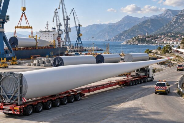 Rhenus mueve 4,000 toneladas eolicas y recuerda que la transicion energetica tambien viaja por puerto