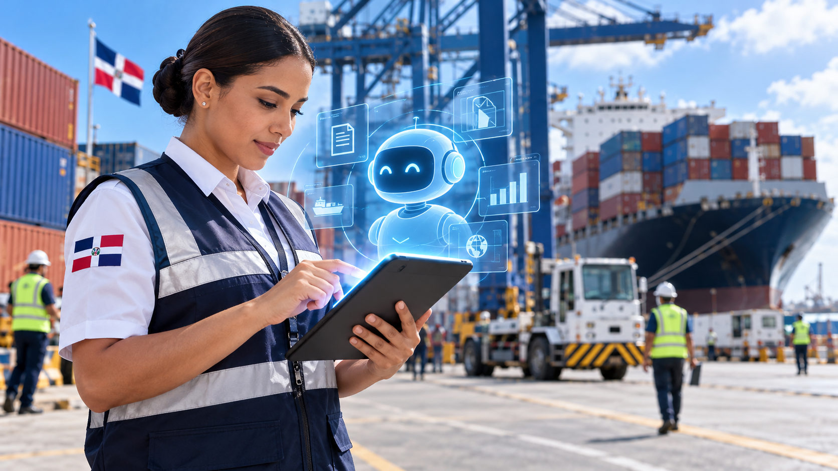Asistente virtual de inteligencia artificial en una terminal aduanera dominicana