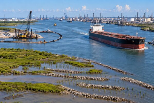 Houston concluye la ampliación de un tramo clave de su canal marítimo